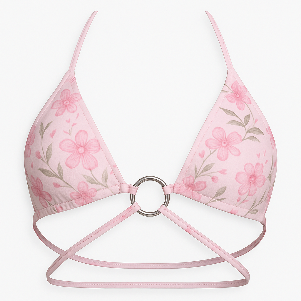 Floral bikini top by ZanaSwim